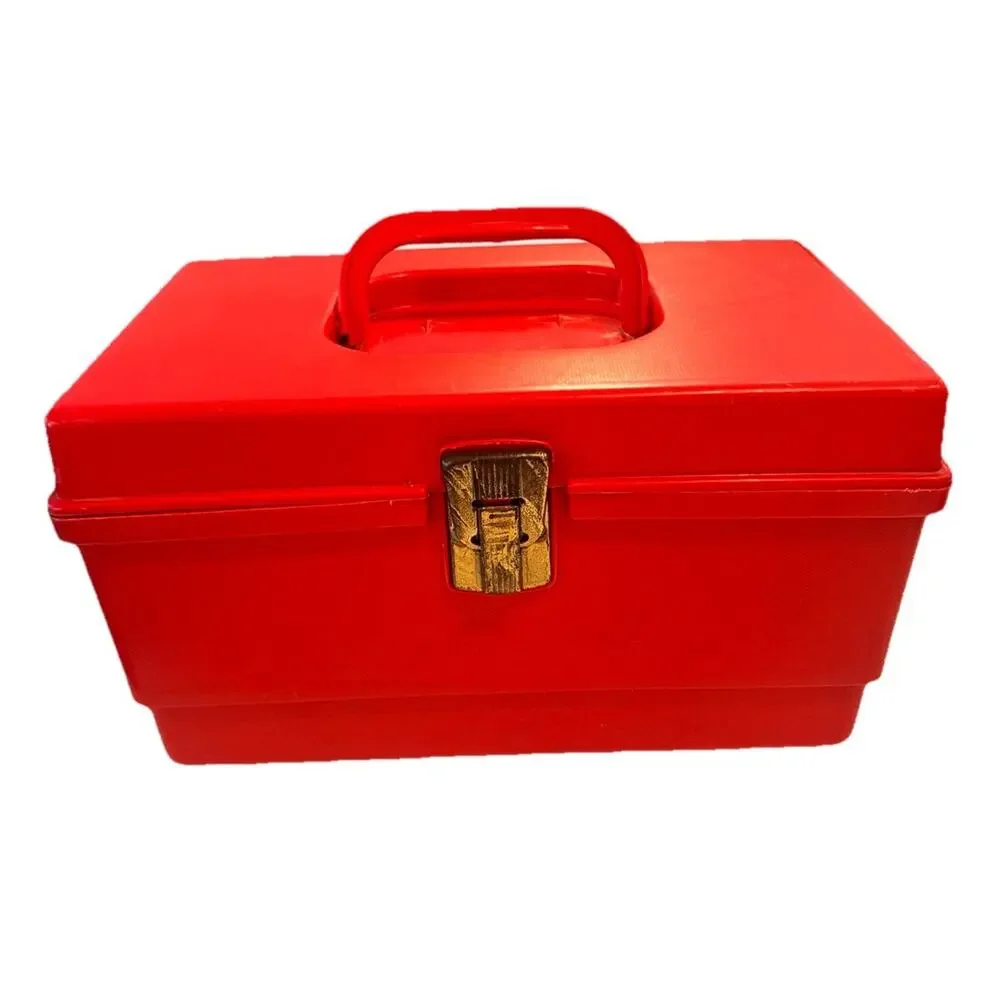Vintage Wilson Wil-Hold Sewing Red Box Medium Size Plastic